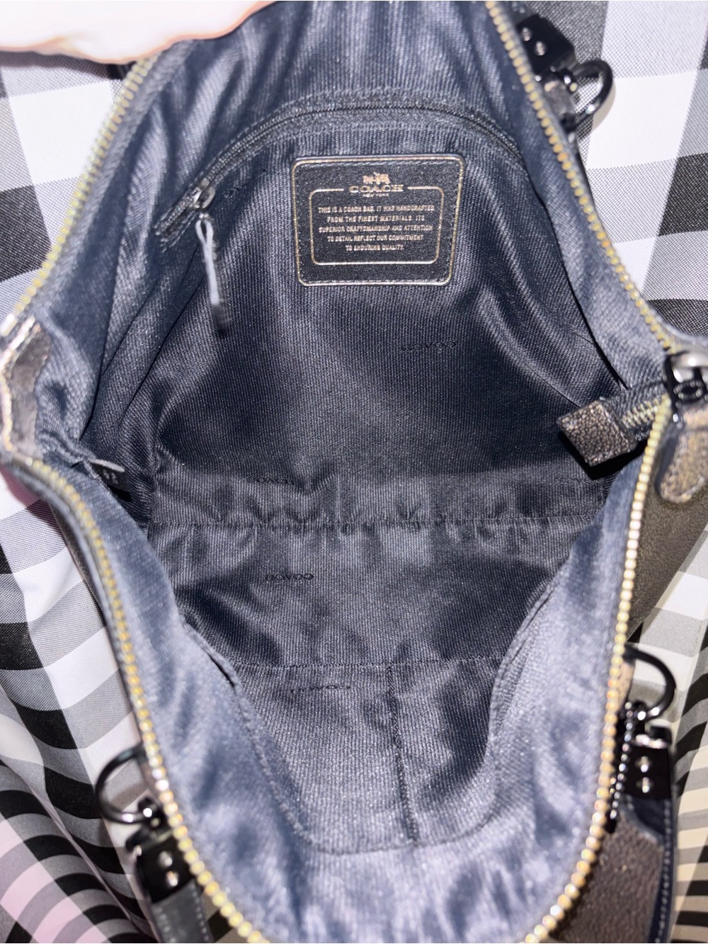 Coach Kelsey Metallic Gunmetal Bronze Satchel 2014 - Picture 6 of 8